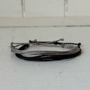 Pura Vida Black and Gray Bracelets